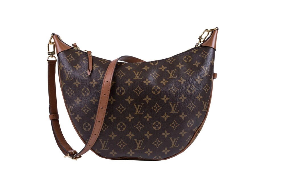 Louis Vuitton Brown Loop Hobo Shoulder Bag Monogram and Reverse Monogram Coated